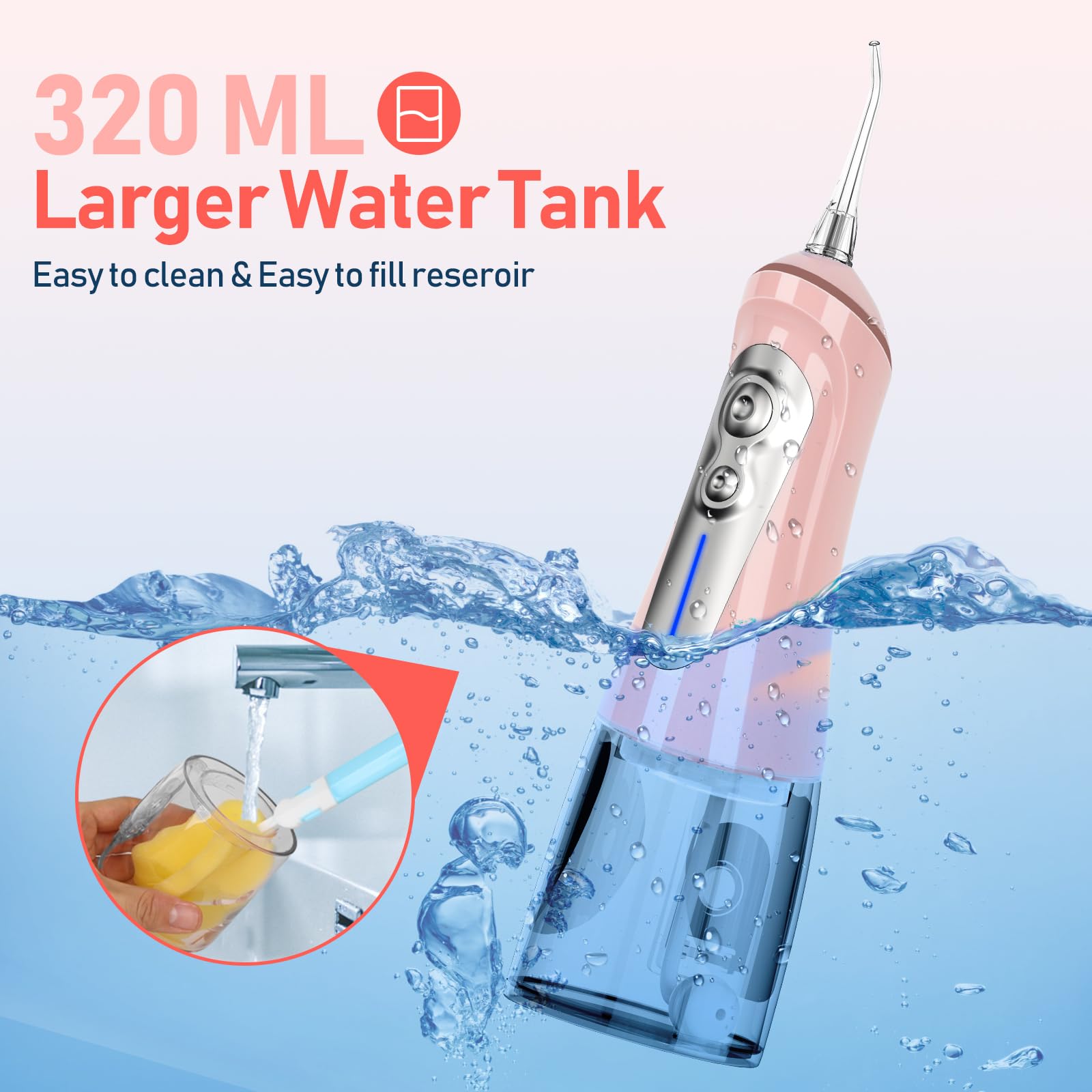 Ergonomic NBGRLVS water dental flosser handle