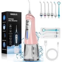 NBGRLVS water dental flosser with six modes and six nozzles