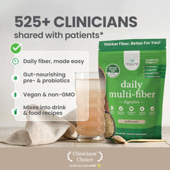 Illustration of prebiotics and four probiotic strains in nbpure Daily Fiber Powder