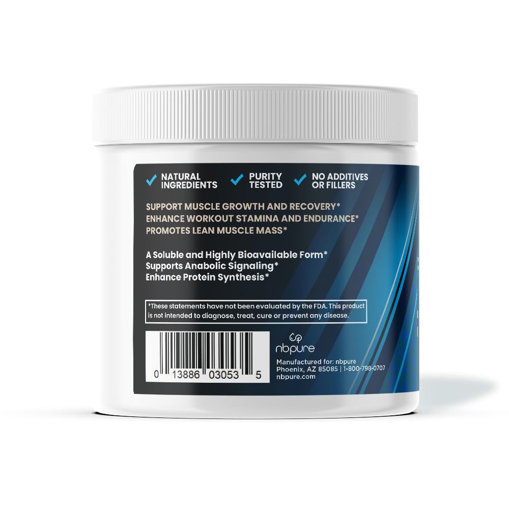 Product pack shot of nbpure Performance Leucine+ PepForm Leucine Peptides
