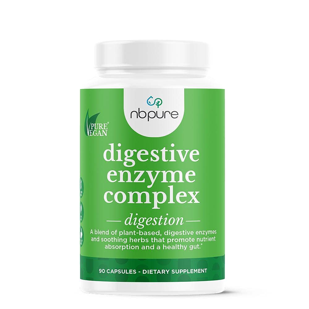 NbPure Vegan Digestive Enzyme Complex bottle on white background