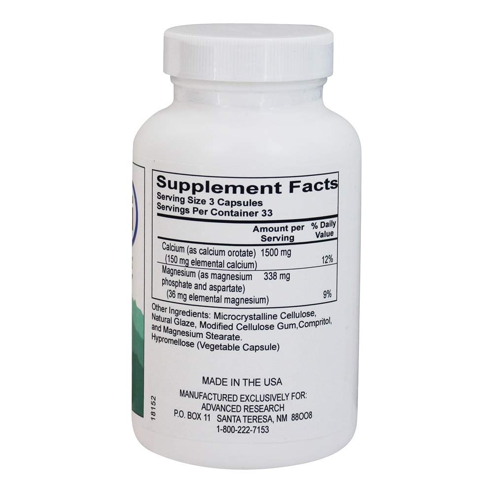 Calcium Orotate capsules in bottle
