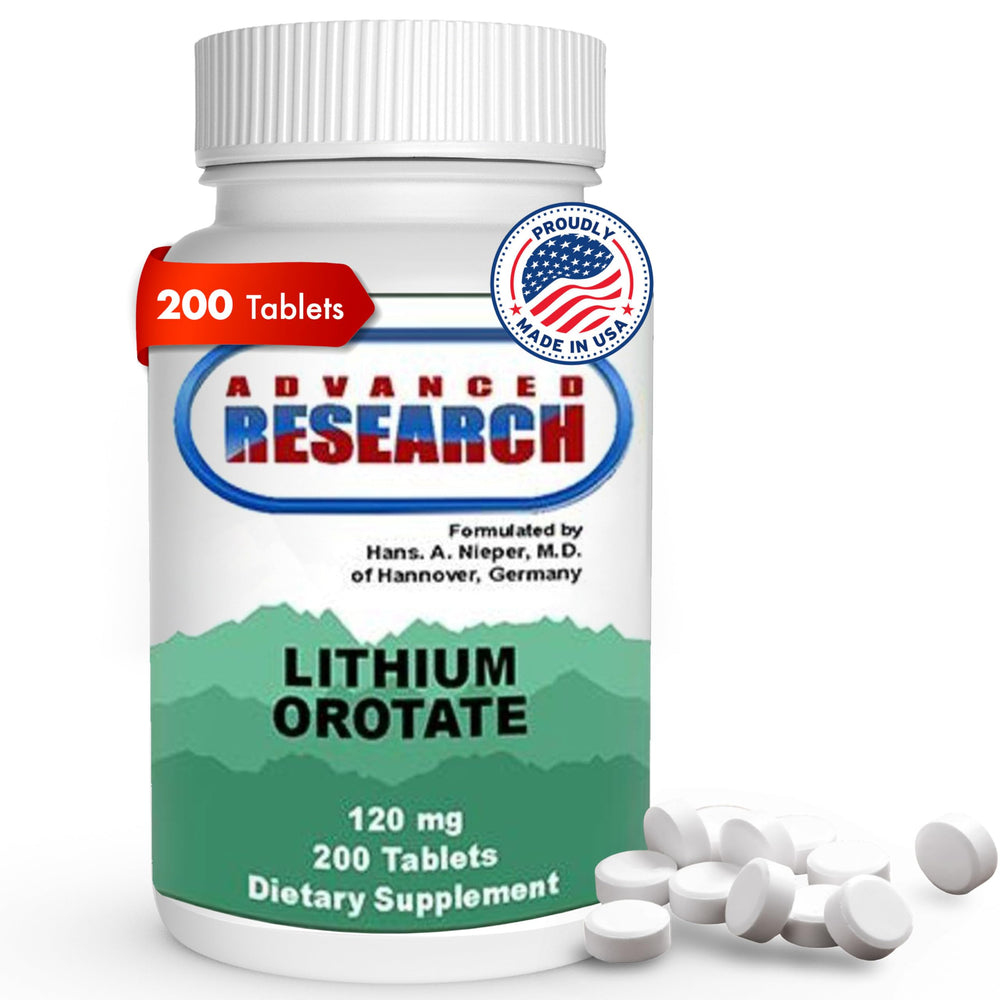 NCI lithium orotate 5mg 200-count bottle product image