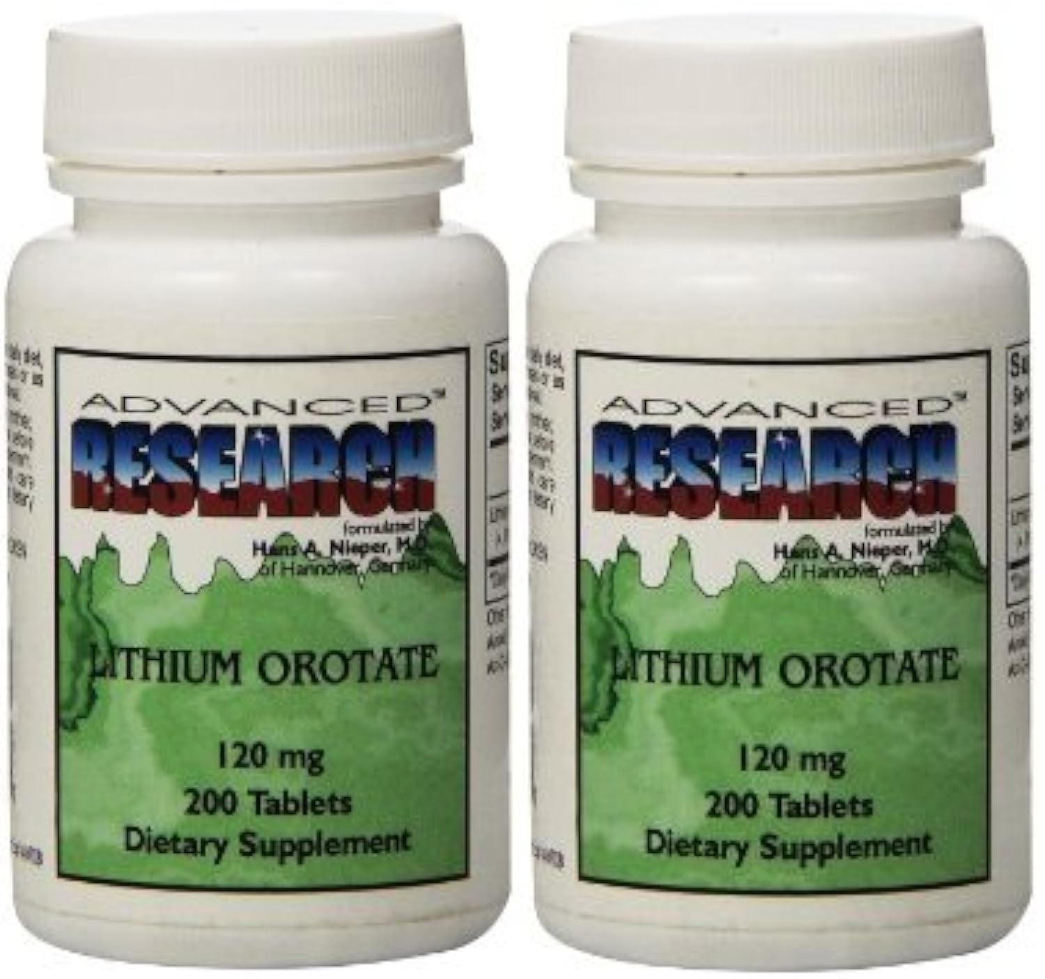 NCI Lithium Orotate Tablets 120 mg – 200-count pack (Pack of 2)