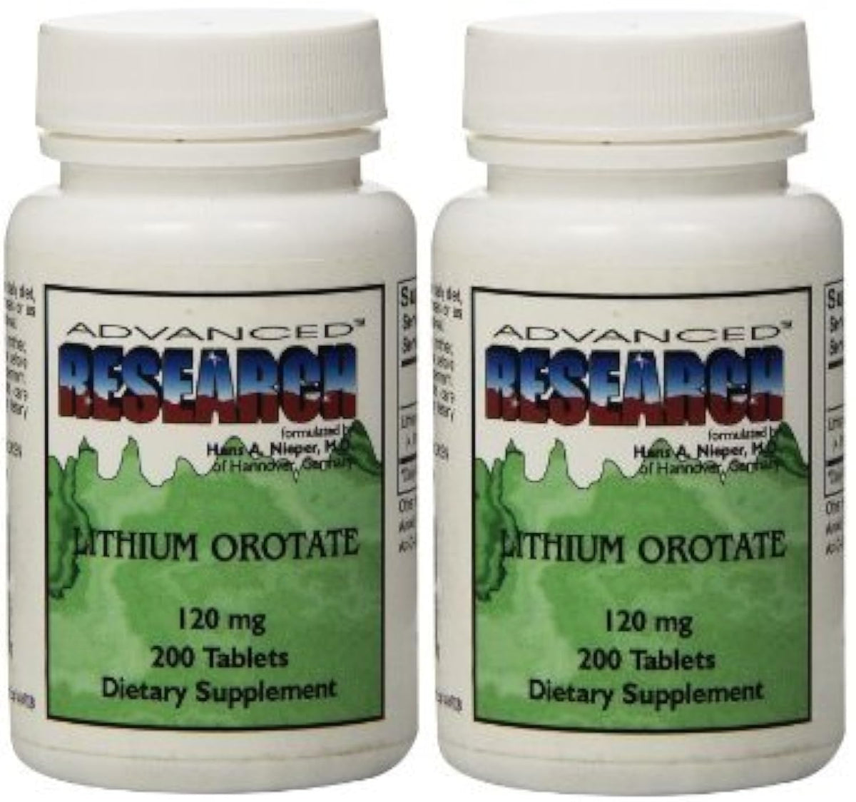 NCI Lithium Orotate Tablets 120 mg – 200-count pack (Pack of 2)