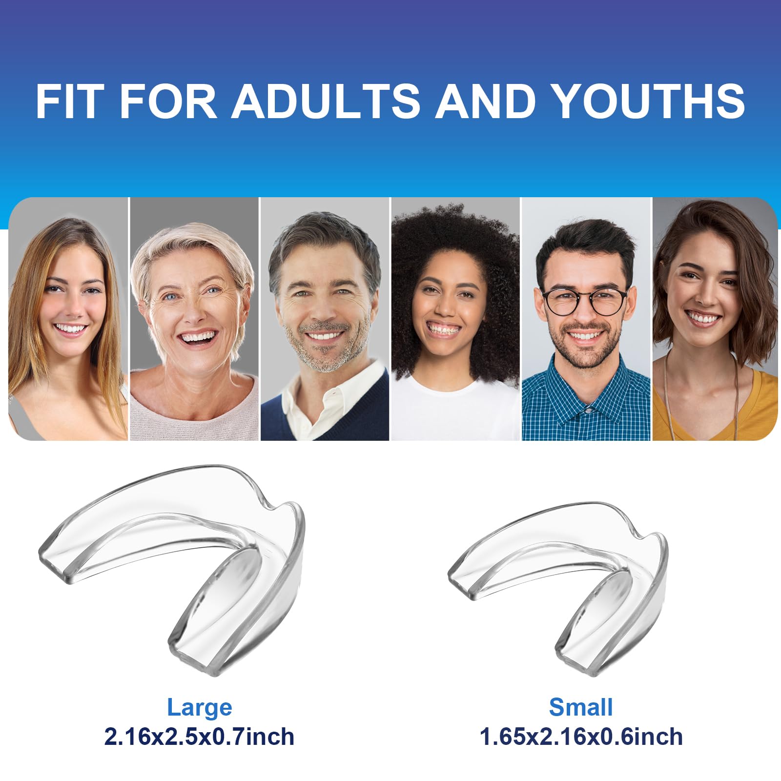 Two sizes for a personalized fit night guard