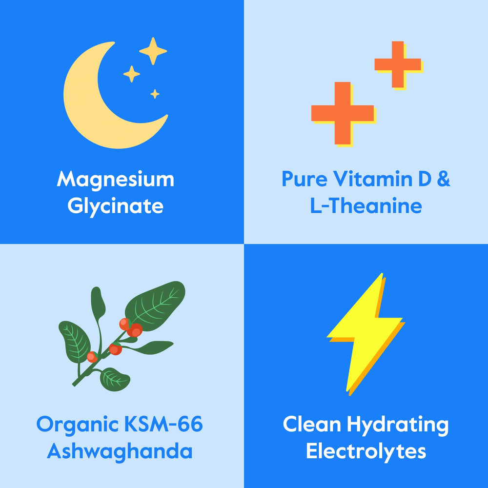 Glass of Nectar Calm drink prepared for consumption