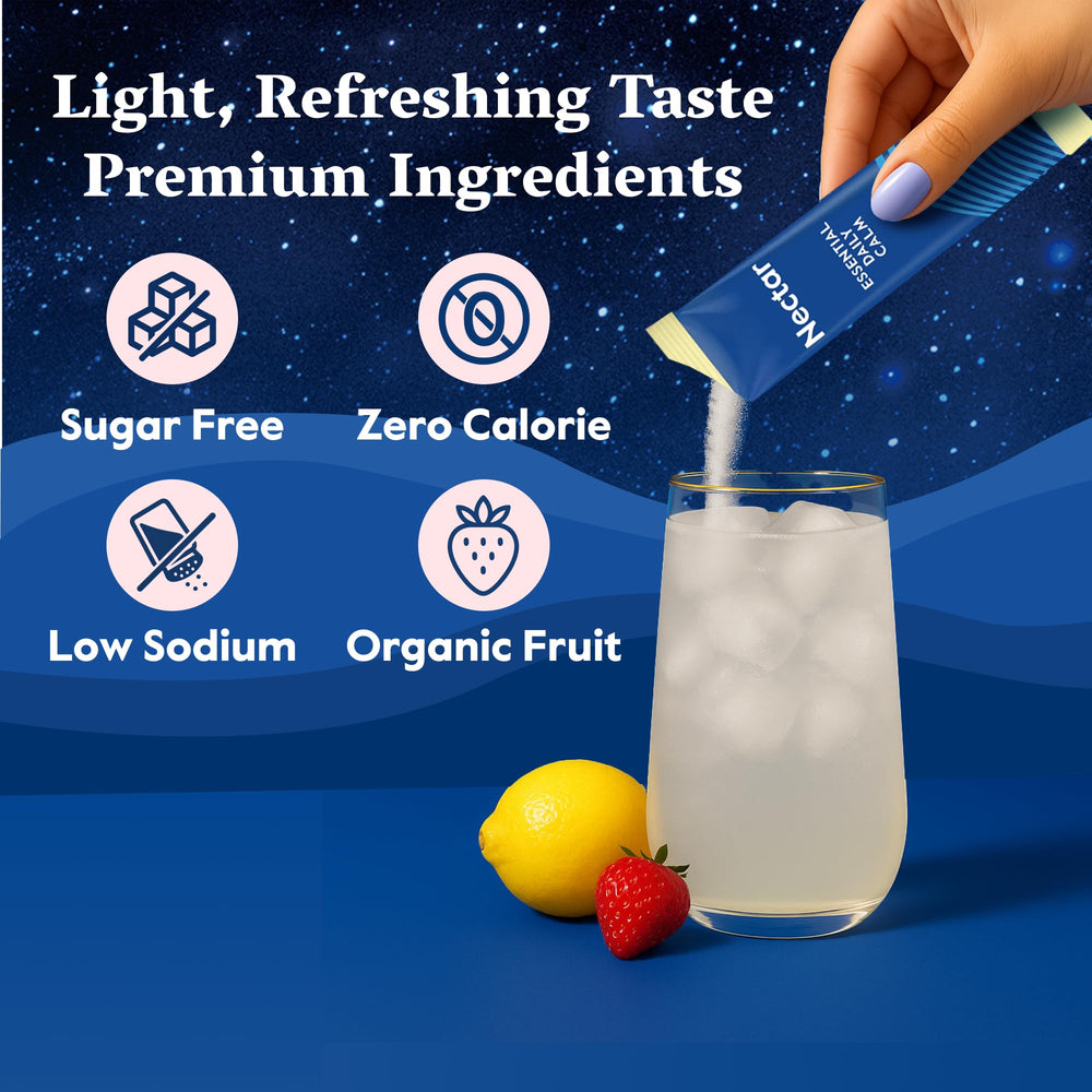 Person relaxing at night representing sleep support with Nectar Calm