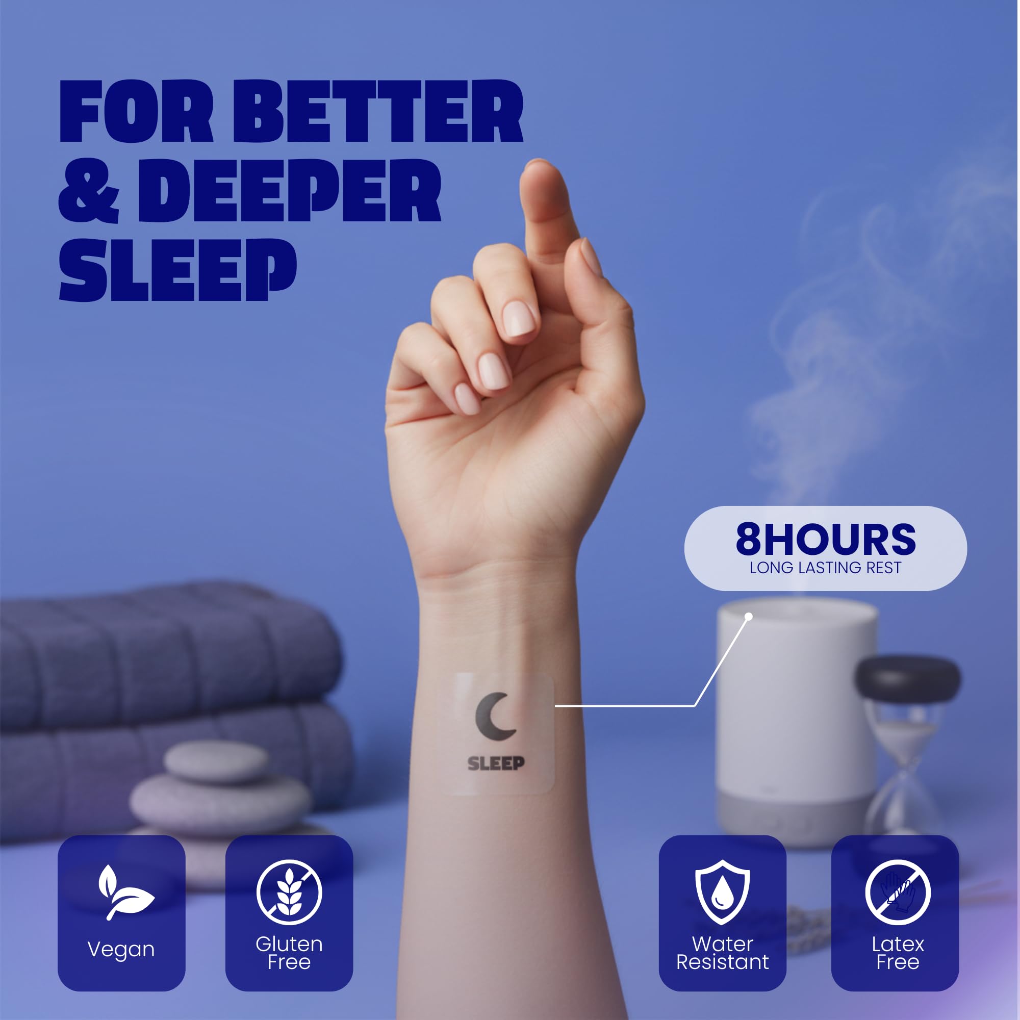 Front view of Nectar Sleep Patches box with blister packs