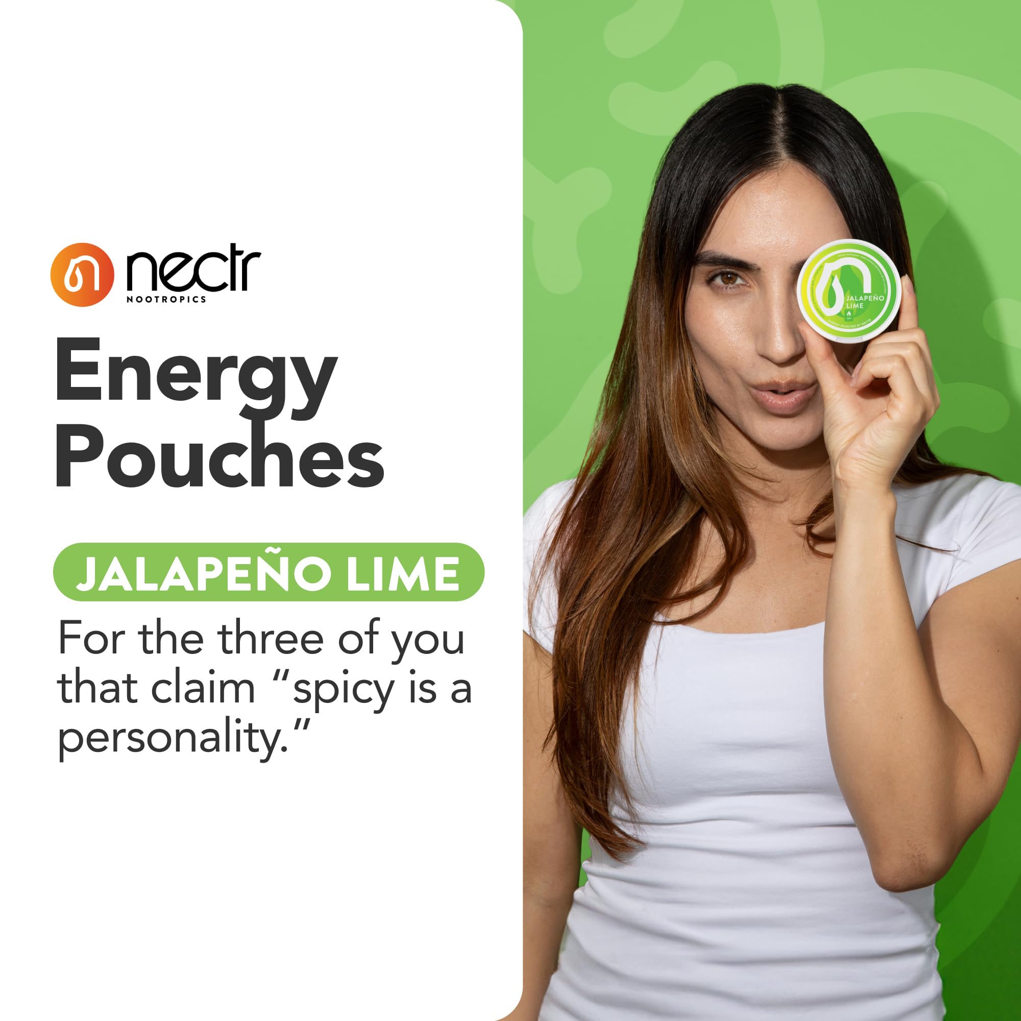Nectr Energy mini pouch size ready for quick energy bite.