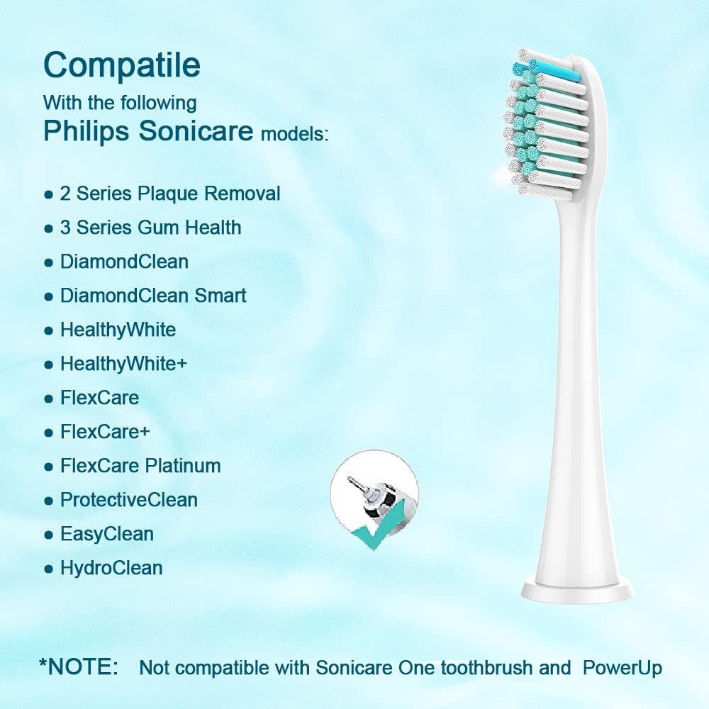 Easy installation: snap-on replacement toothbrush heads for Philips Sonicare