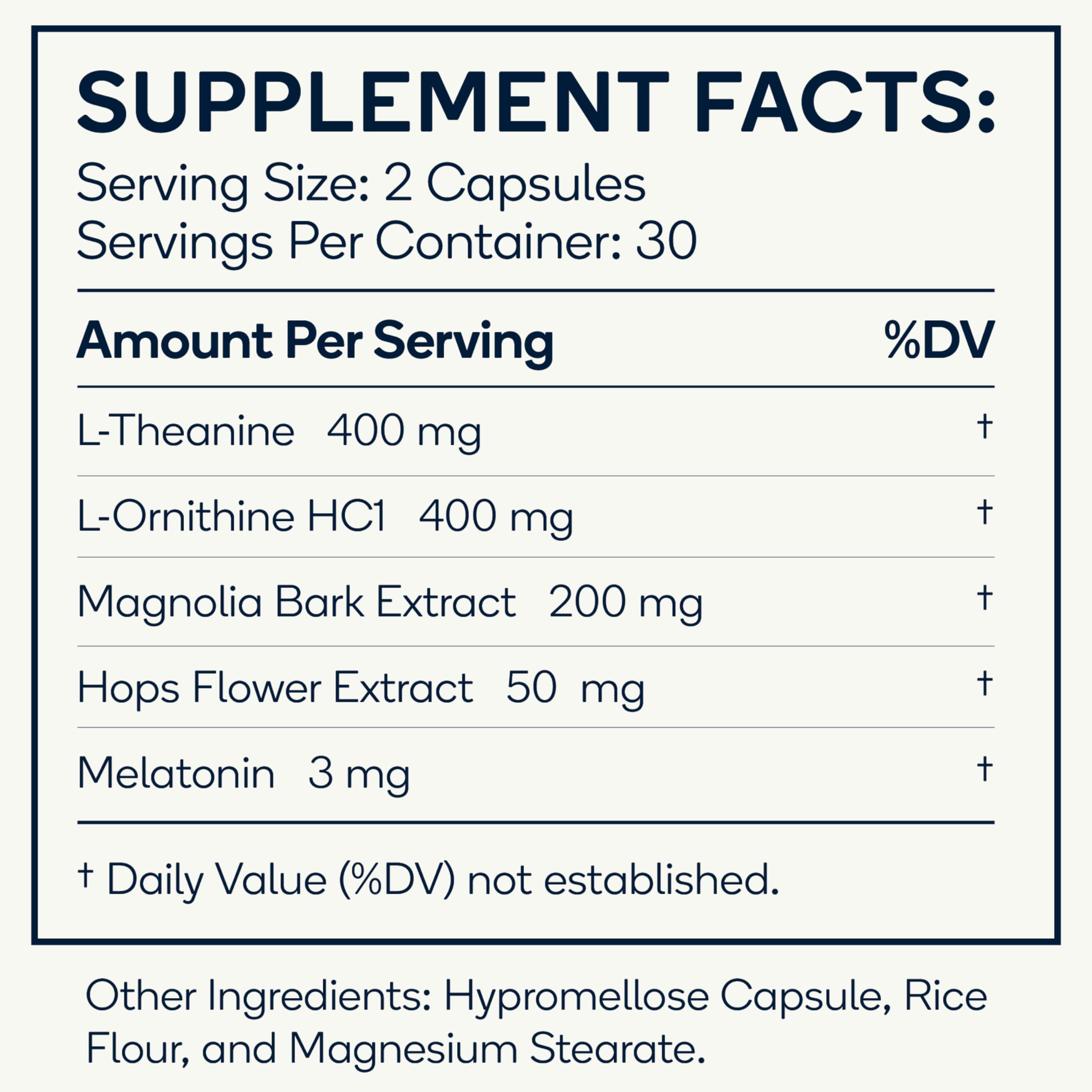 Herbal ingredients blend for natural sleep support