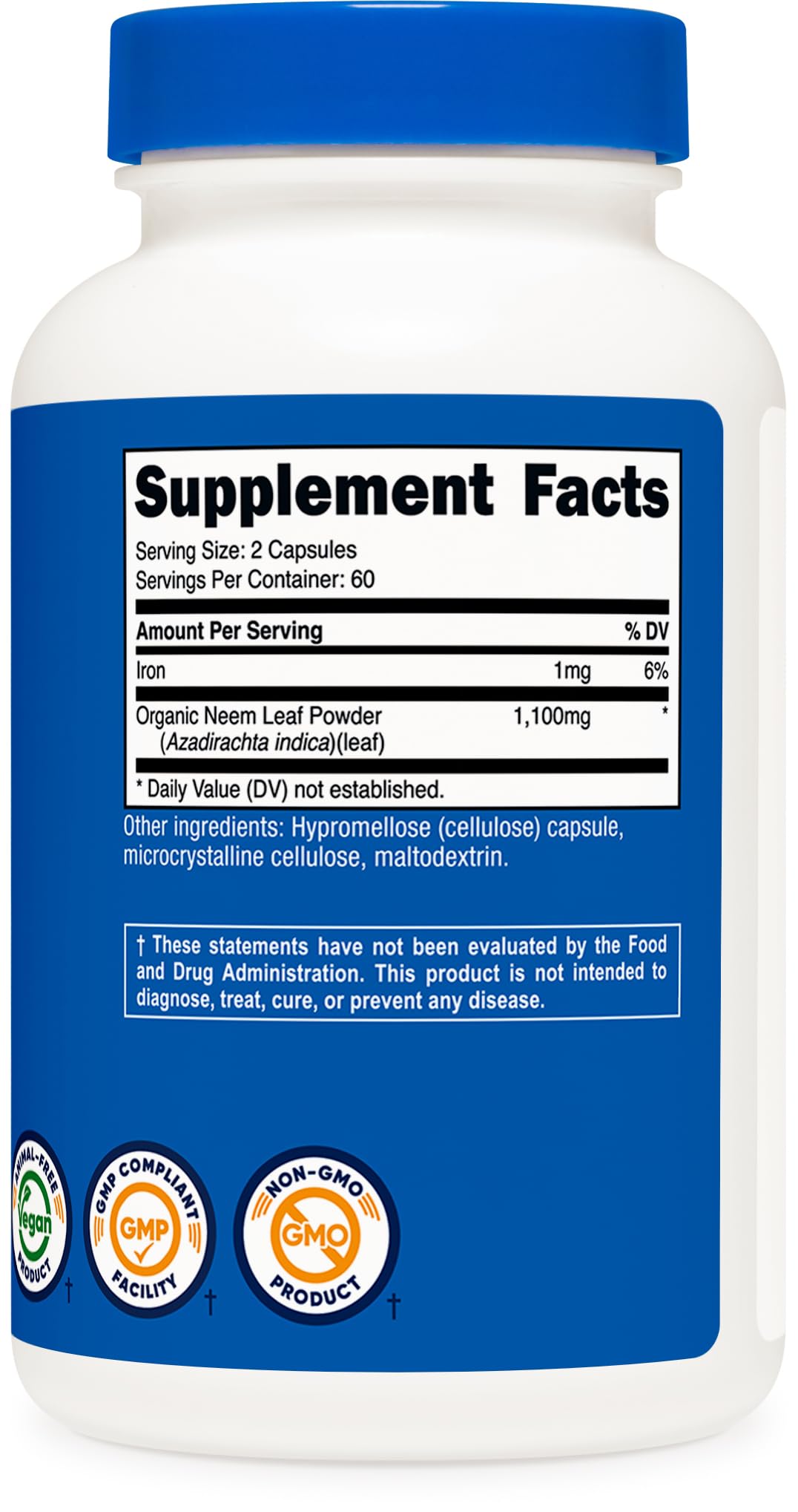 NSF Certified, GMP Compliant, FDA Registered facility badge on product image