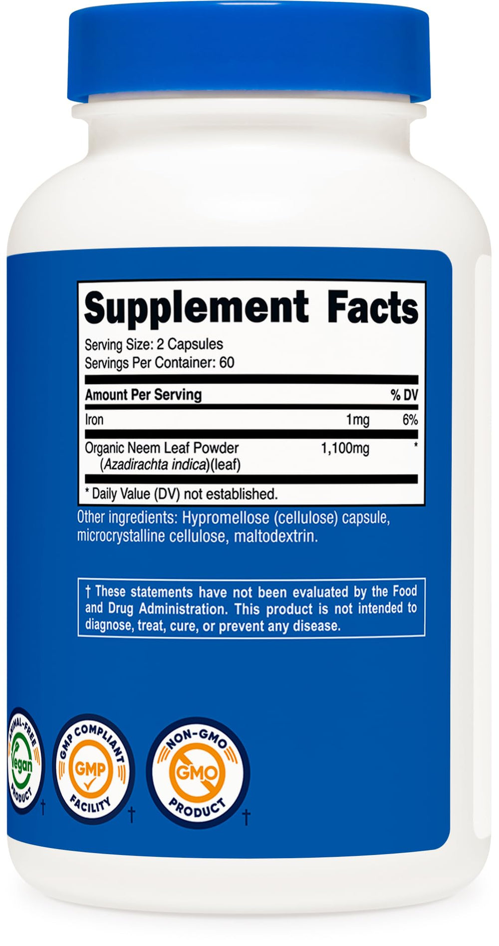 NSF Certified, GMP Compliant, FDA Registered facility badge on product image