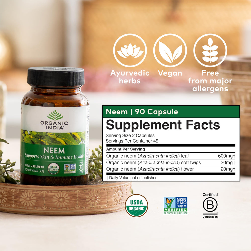 Neem leaf capsules cooling effect image