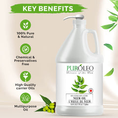 Neem Oil applied to skin showing moisture