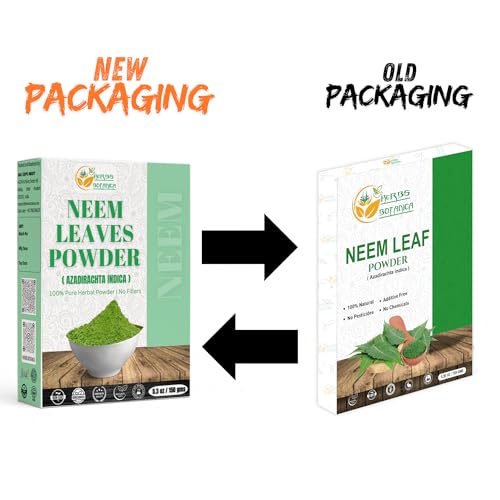 Neem powder 2 oz label on back packaging