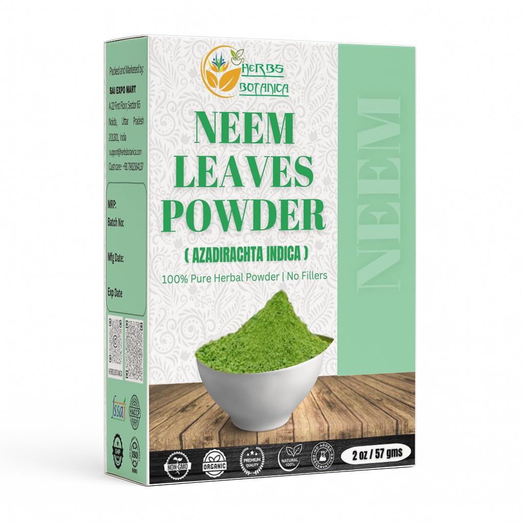 Neem powder 2 oz resealable pouch – front view