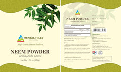 Close-up of neem powder for daily use