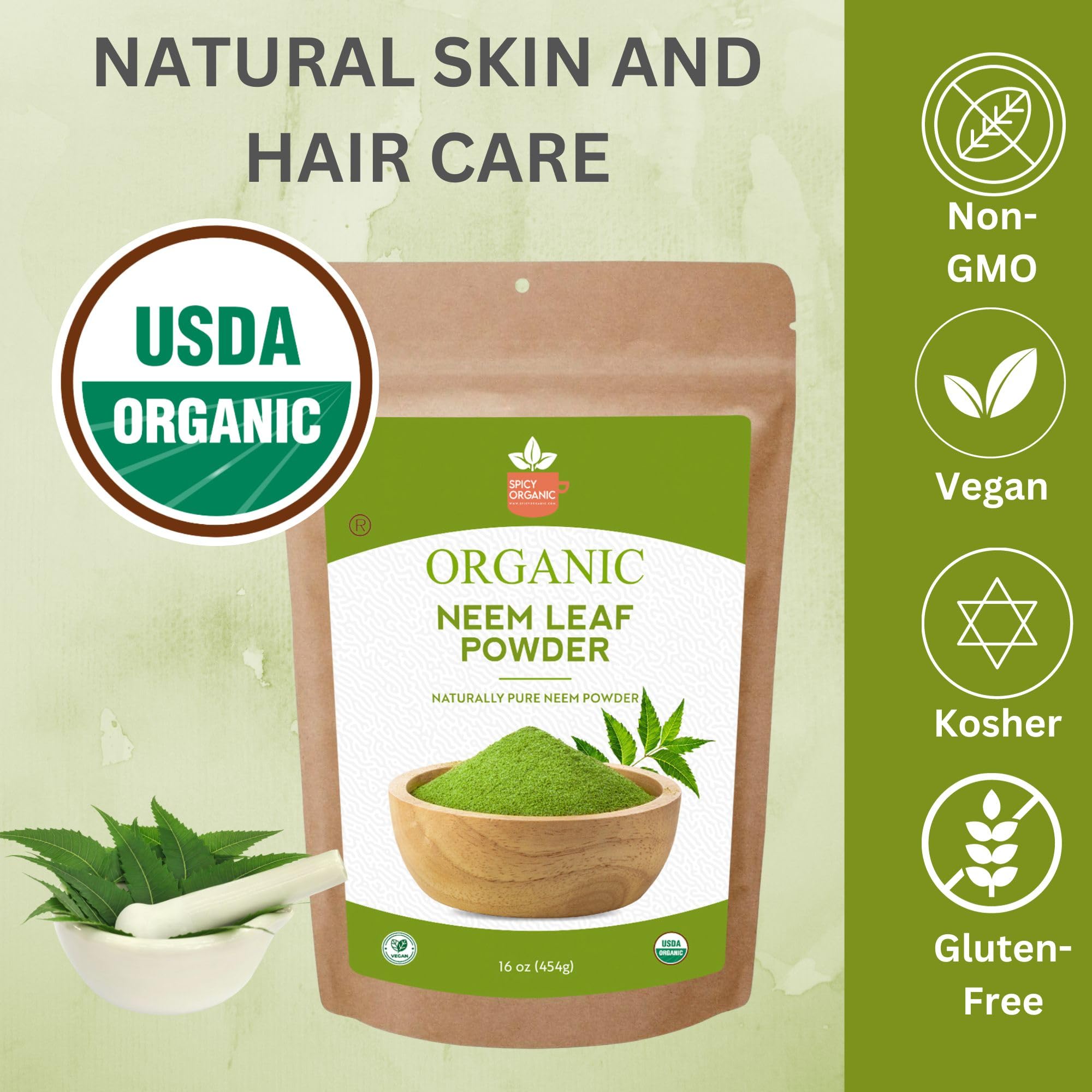 Hair mask preparation with neem powder