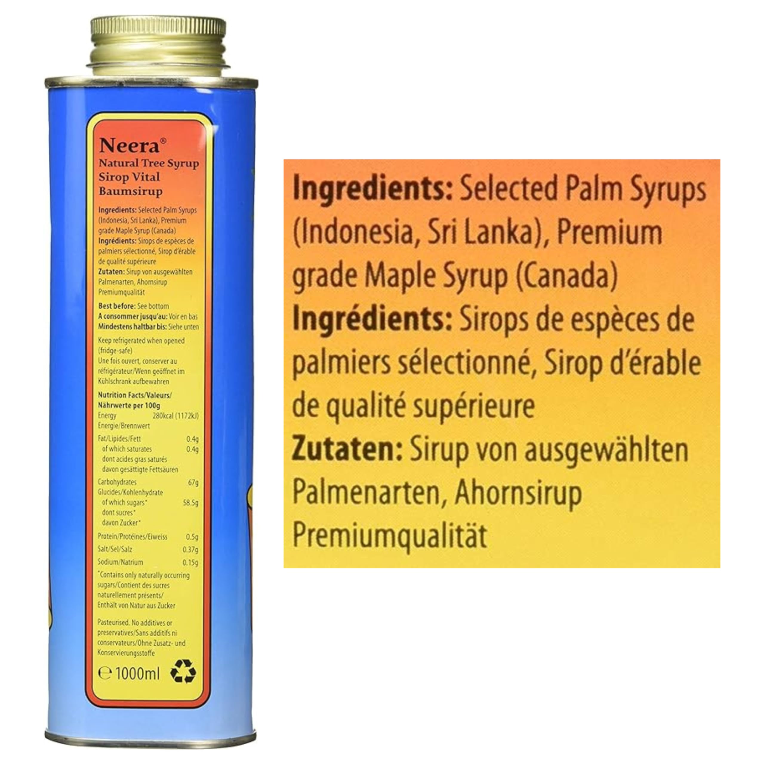 Close-up of Lemonade Diet detox blend labeling