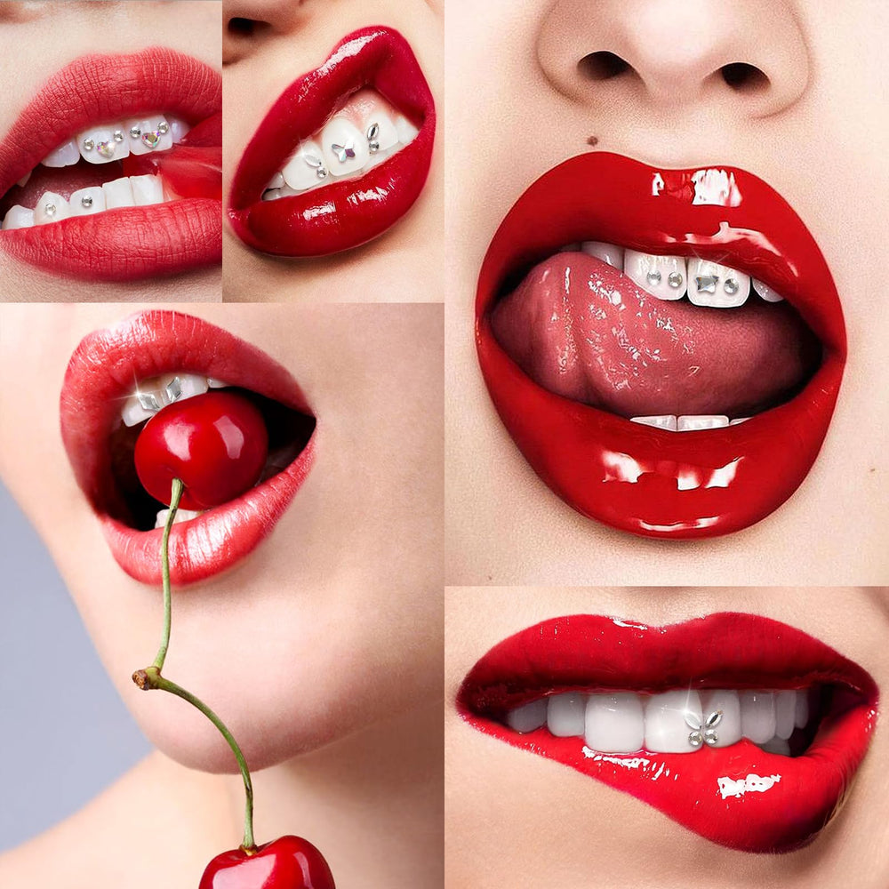 Safe enamel-friendly adhesive close-up