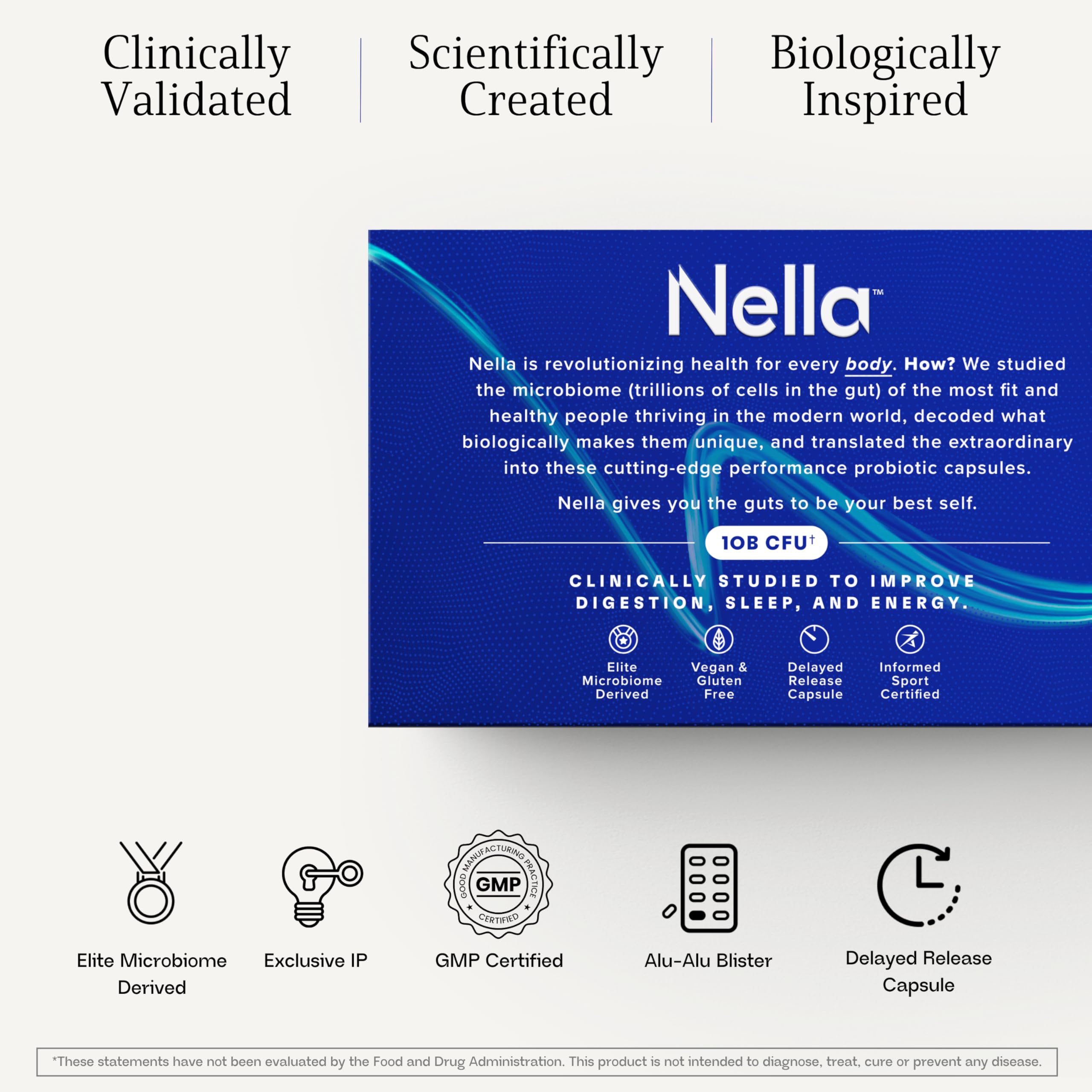 Nella product packaging box and front label