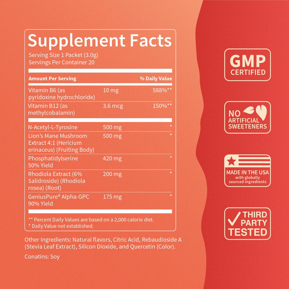 Nello SuperFocus Mojito ingredients overview