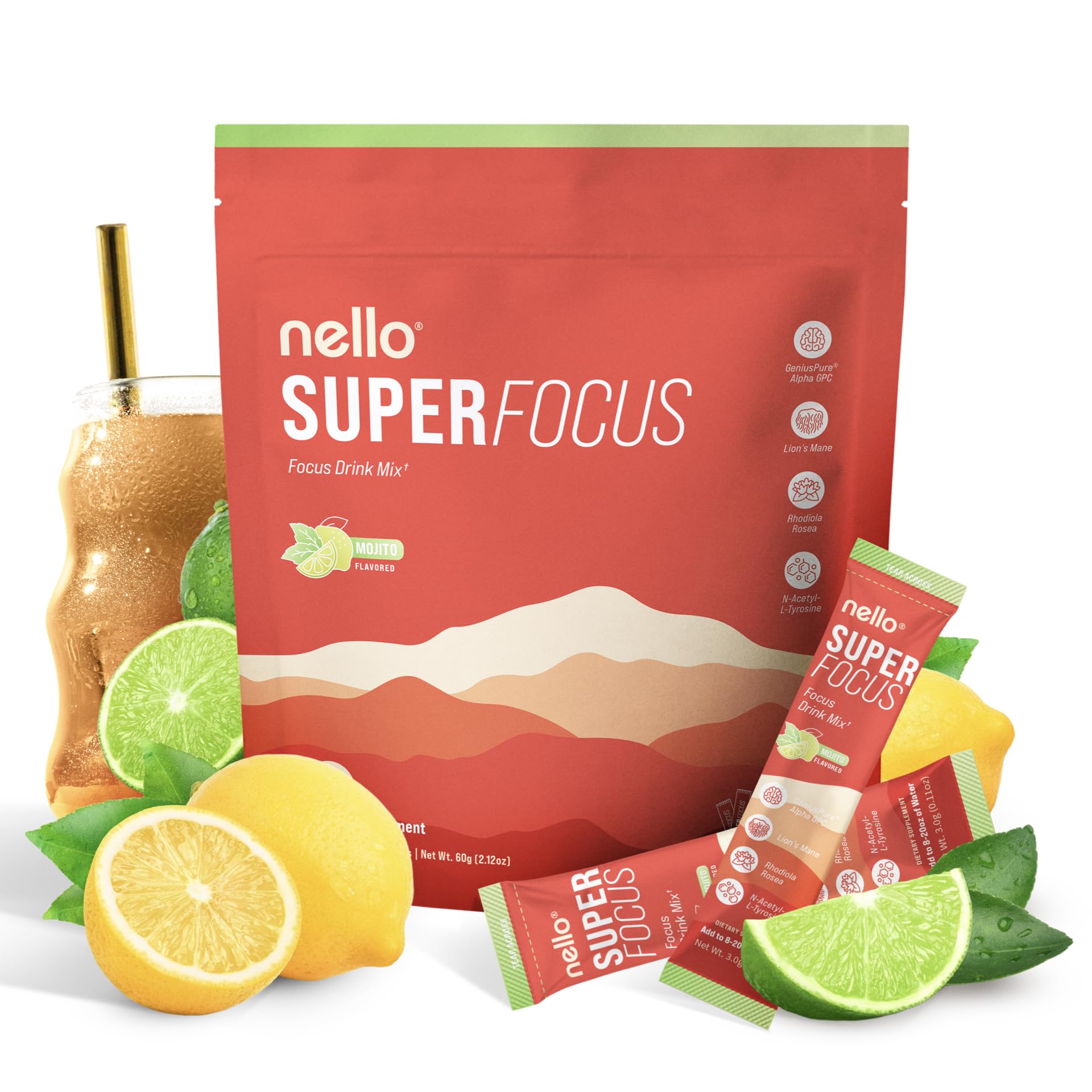 Nello SuperFocus Mojito packaging