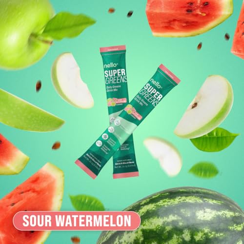 Nello Supergreens Sour Watermelon travel pack side view