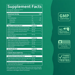Probiotic blend and core nutrients in Nello Supergreens Apple Pear