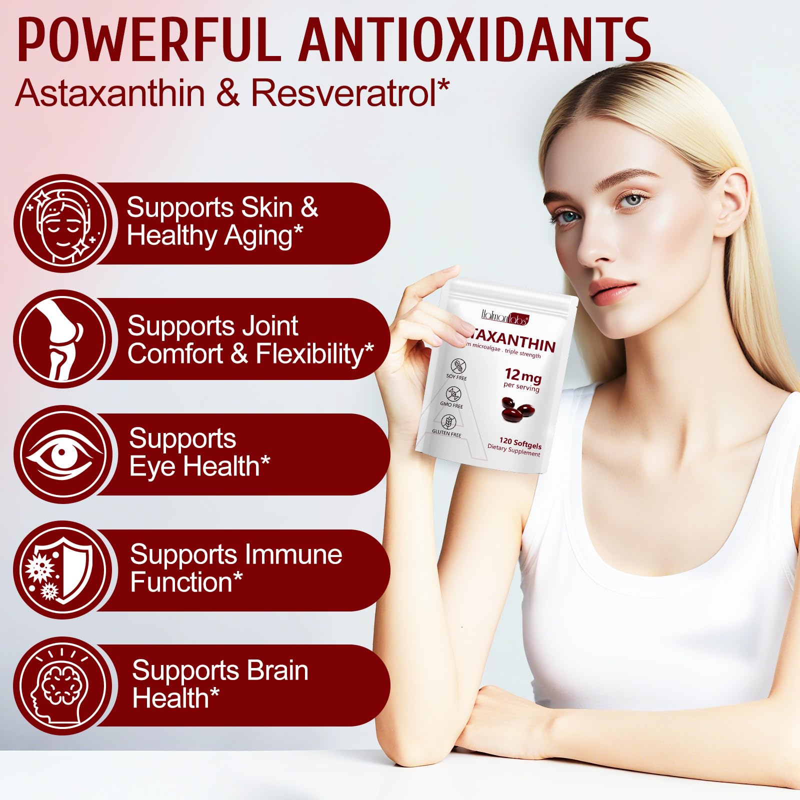 Natural antioxidant formula label