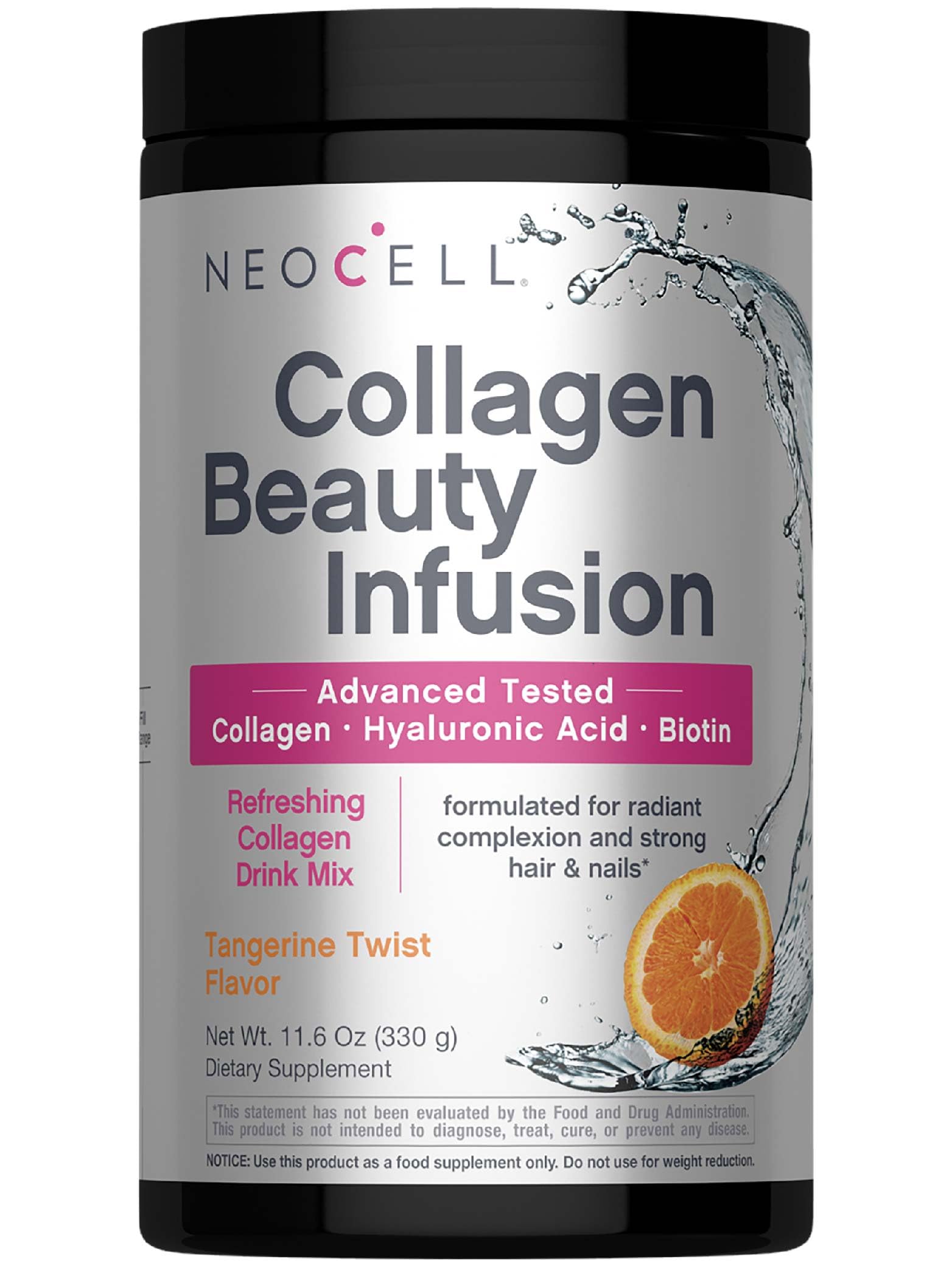 NeoCell Collagen Beauty Infusion Tangerine 11.6 oz jar