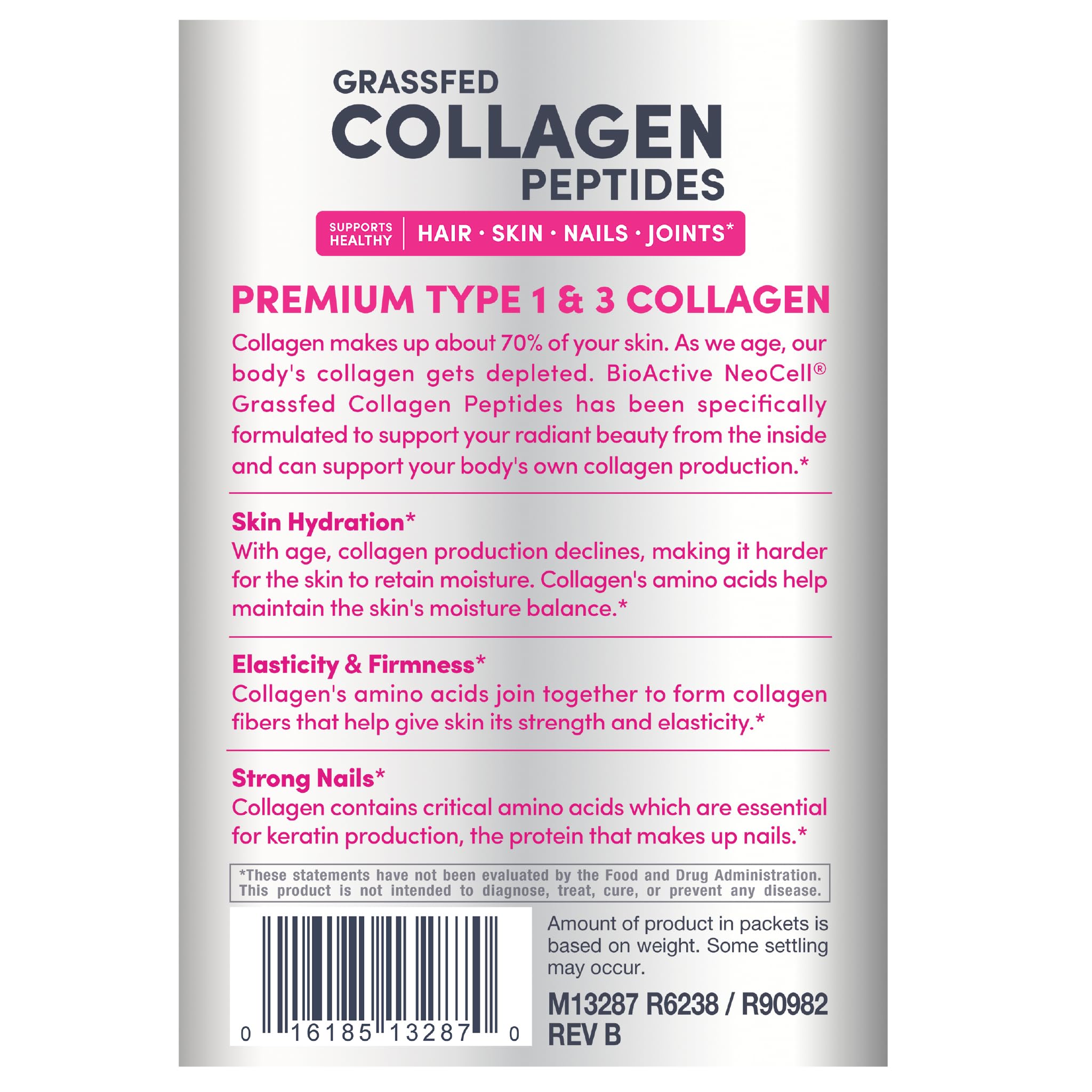 Gluten-free label on NeoCell collagen peptides