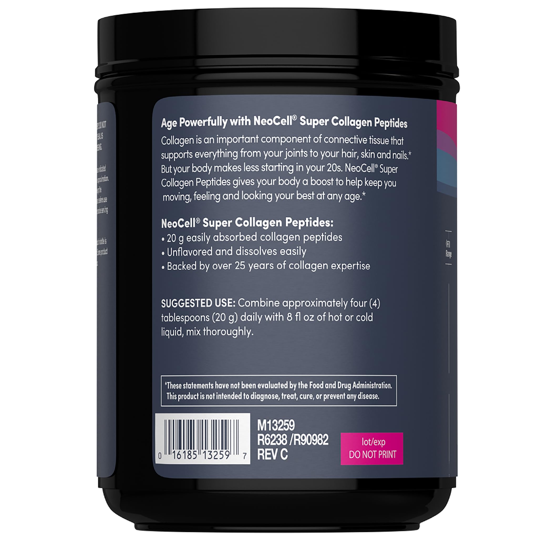 Side angle view of the canister packaging