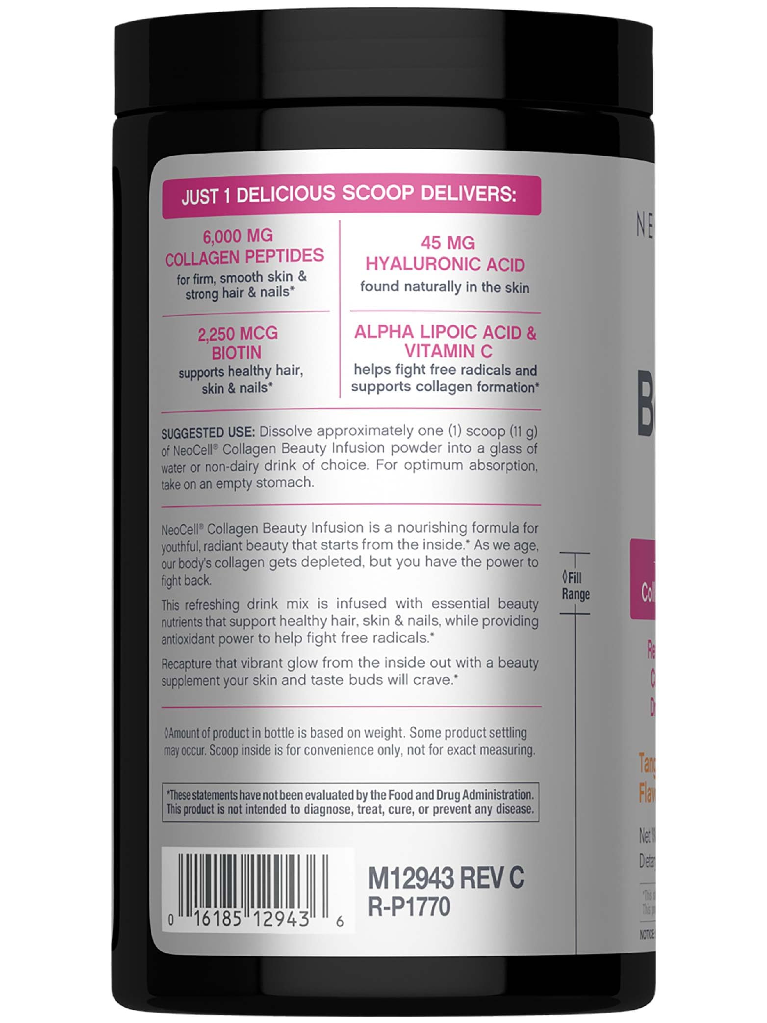 Hydrolyzed collagen peptides Type 1 and Type 3