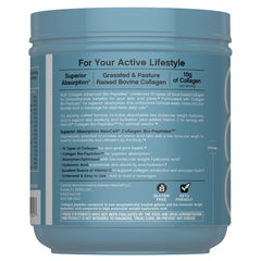 Close-up of ingredients highlighting 10 collagen types