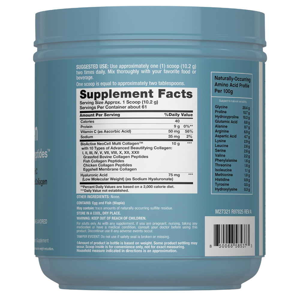 Back view of NeoCell packaging showing product details and ingredients