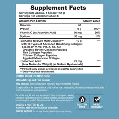 Serving scoop with collagen powder