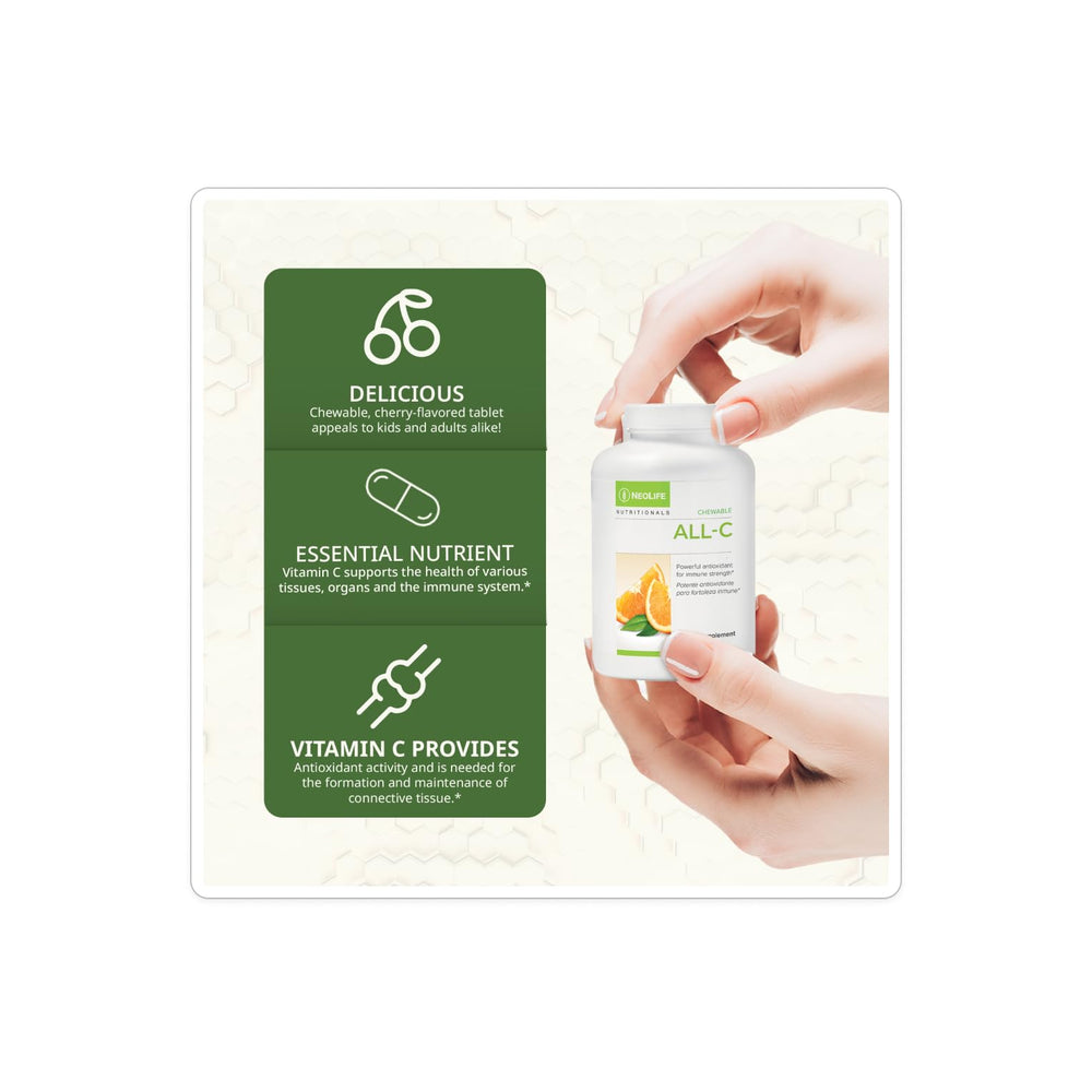 Ingredients: Rosehips, Acerola, and Neo-Plex Concentrate in All-C