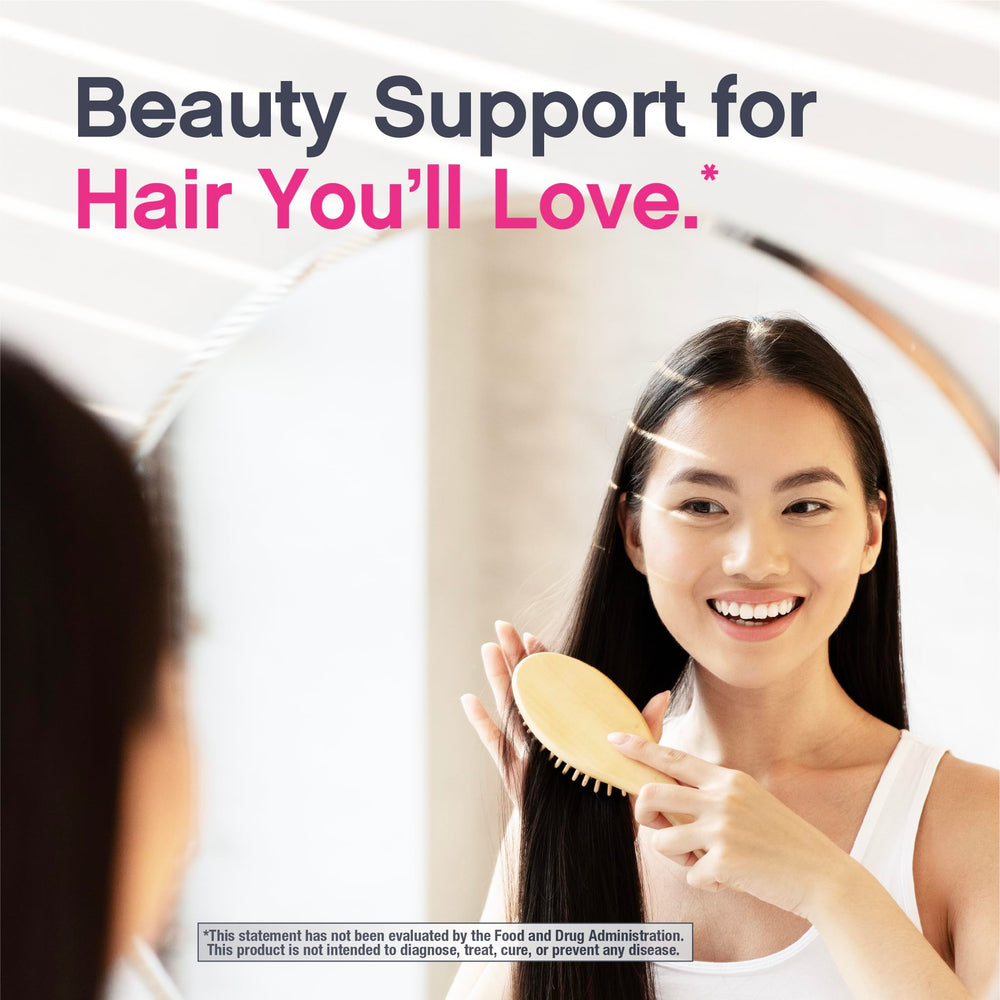 Close-up of peach-flavored gummies inside bottle