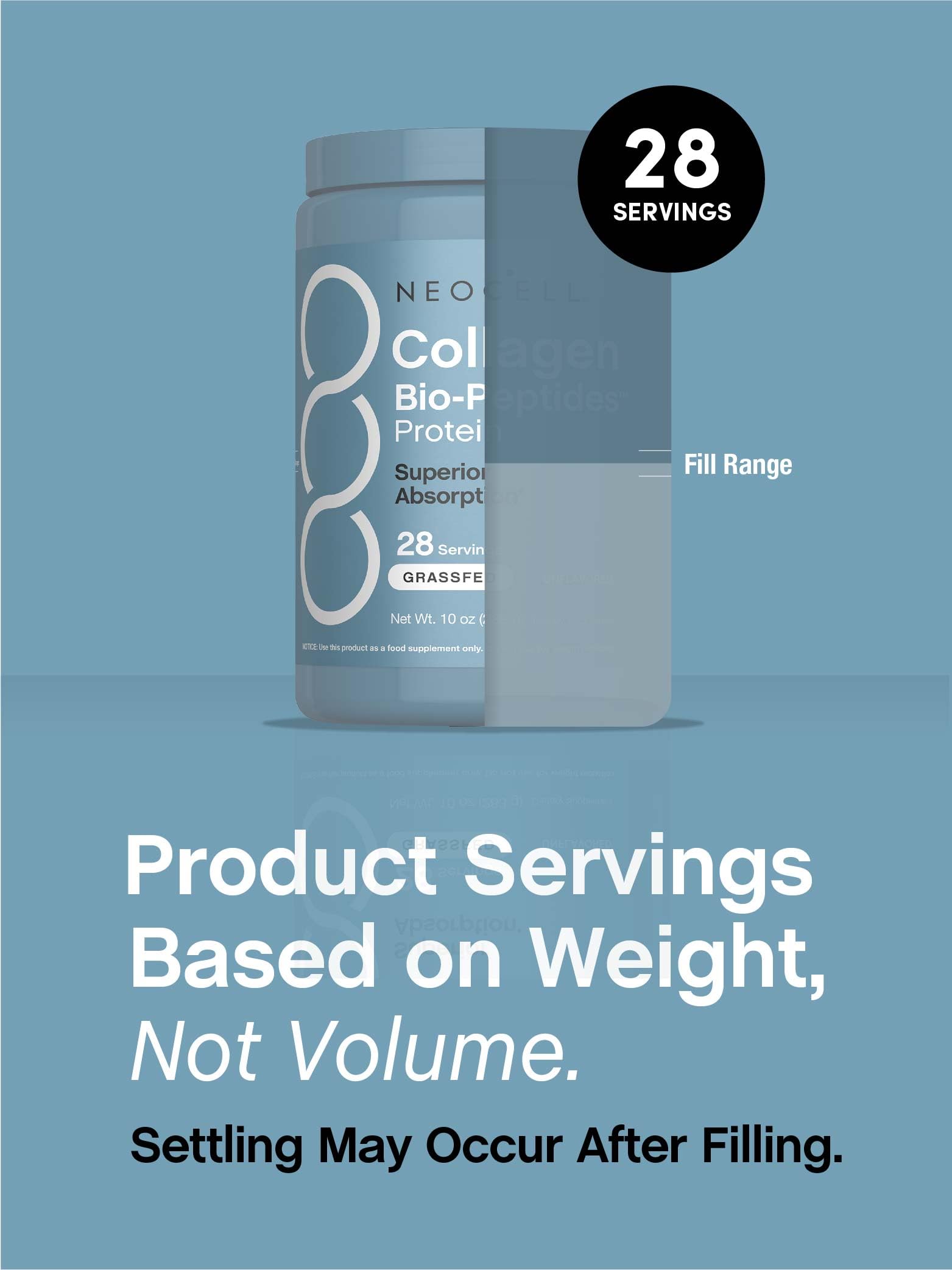 NeoCell Collagen Bio-Peptides Powder stirred into a smoothie