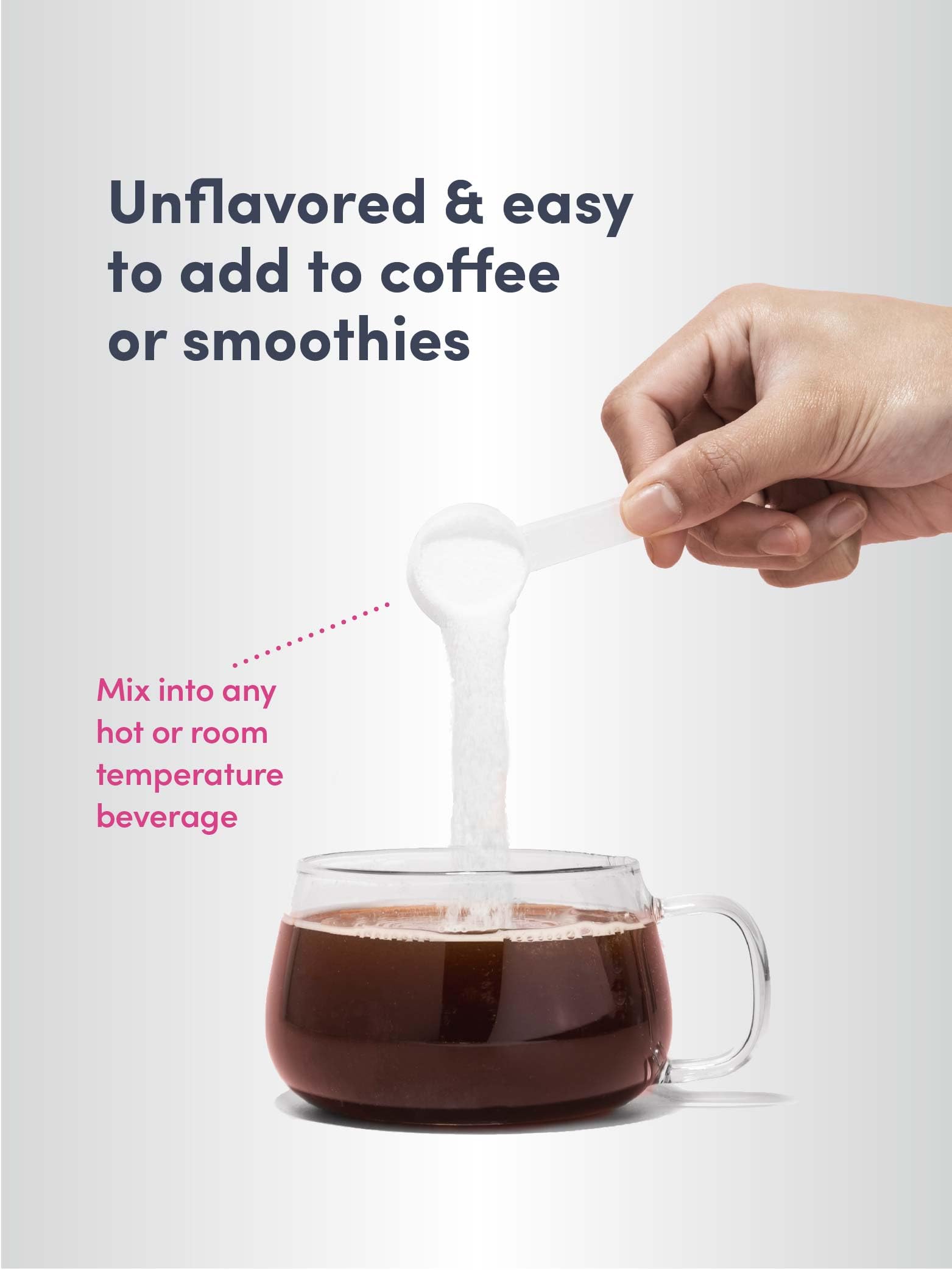 Dissolving collagen powder in a beverage