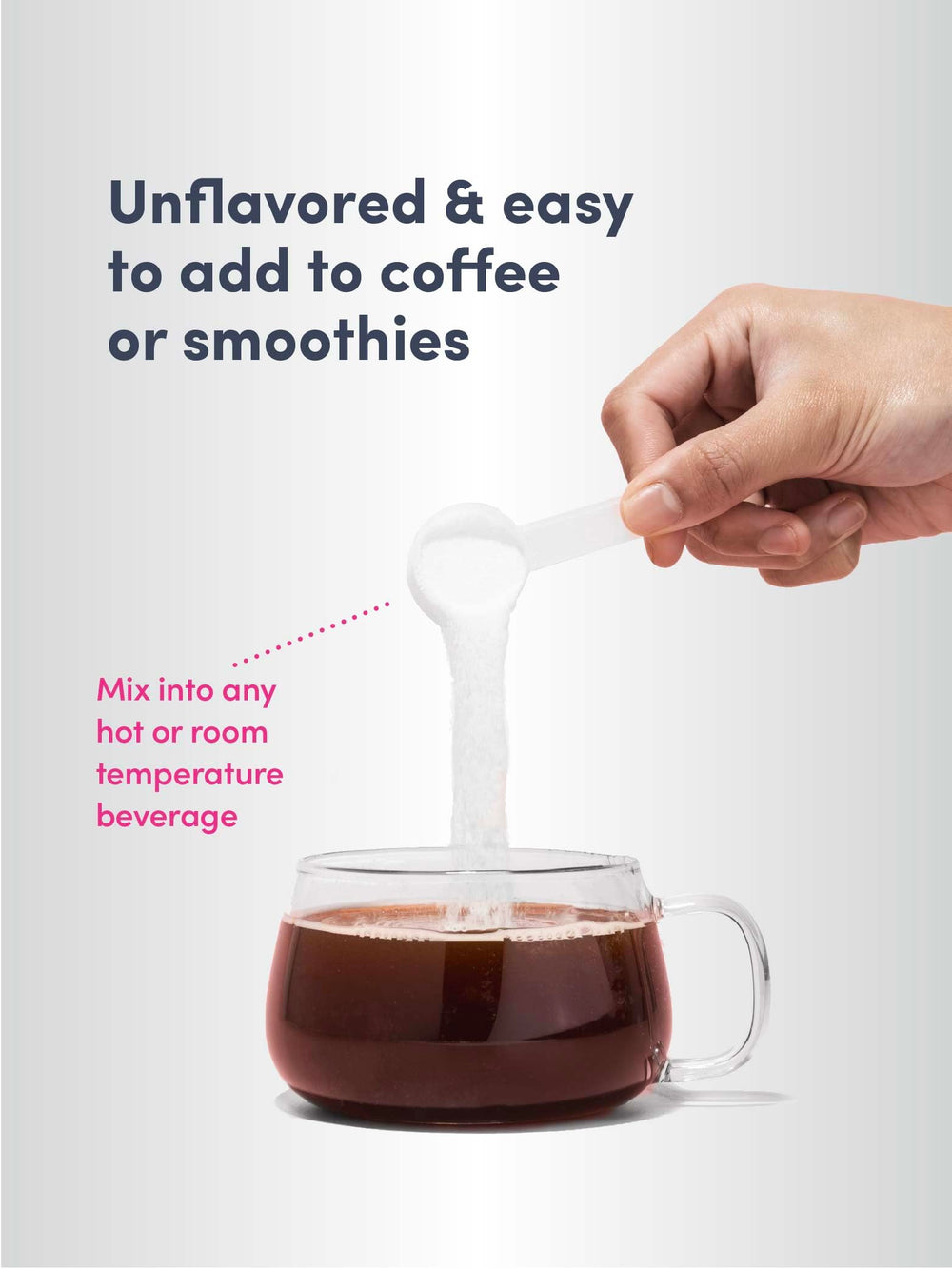 Dissolving collagen powder in a beverage