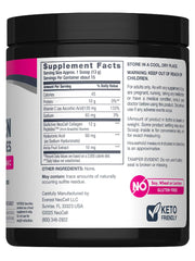 Hydrolyzed collagen peptides powder close-up