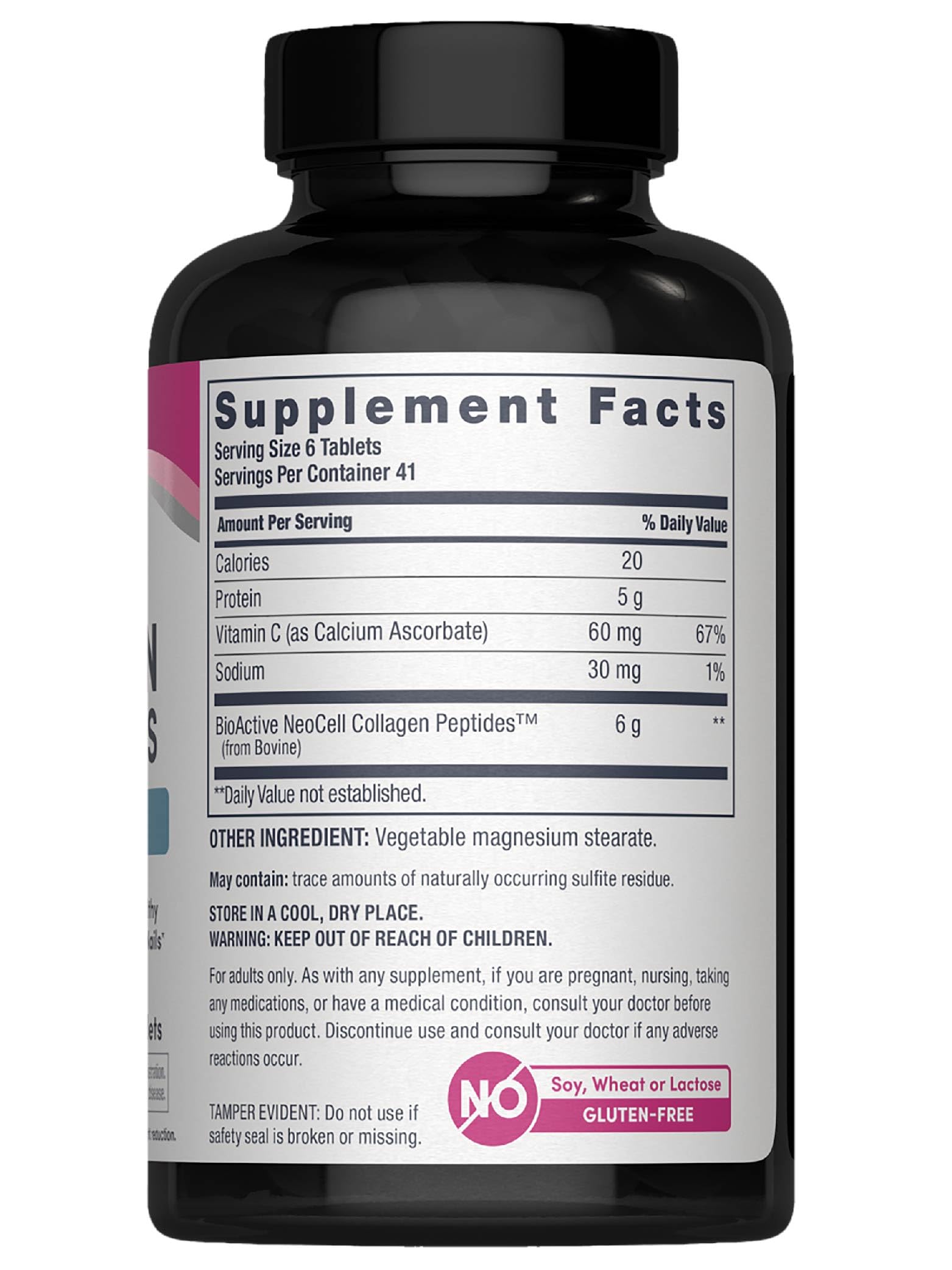 Close-up of hydrolyzed collagen types I and III peptides