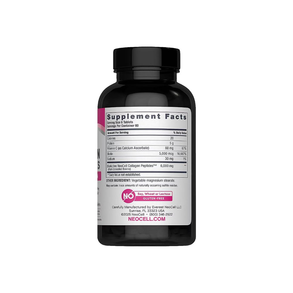 NeoCell Super Collagen + C 360 ct nutrition label