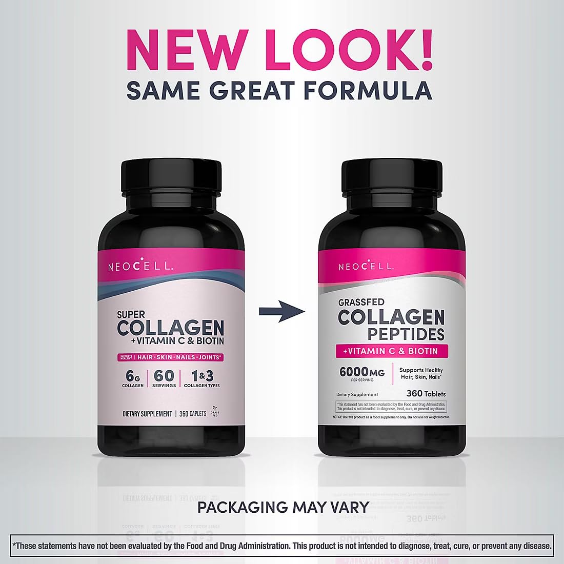 NeoCell collagen capsules close-up