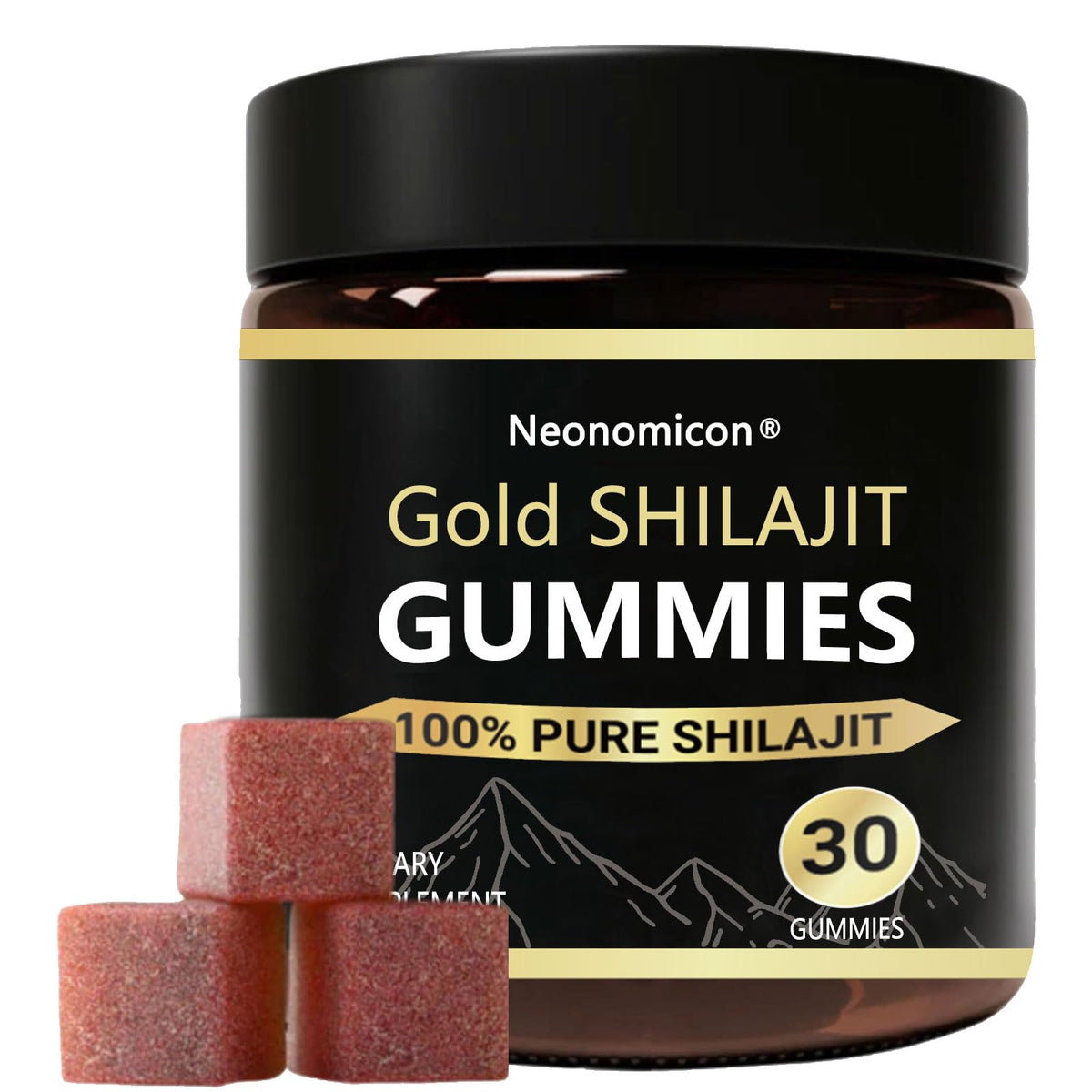 Neonomicon Shilajit Gummies for Men hero image with bottle