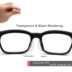 Anti-slip clear nose pads keeping glasses in place during workouts